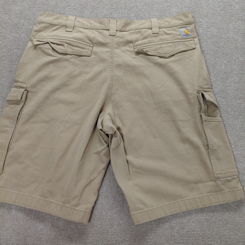 Carhartt Relaxed Rugged Flex Shorts Mens 38 Khaki Tan Work Utility 10.5" Inseam - Picture 4 of 12